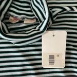 Levi's NWT Women’s Large Green & White Striped Turtleneck Cropped Sweater Top Photo 4