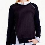 J.Crew  wool pinstripe zip sweater Photo 0