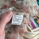 Kontrol  Romantic Cottagecore Fairy Top Womens XL Pink Sheer‎ Lined Puff Sleeve Photo 9