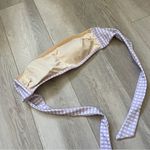Peony Gingham Bikini Top strapless bandeau tie back womens Purple (size 8) swim Photo 2