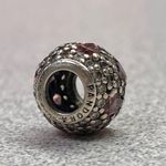 Pandora Authentic Shimmering Hearts Pave Pink CZ Sterling Charm Bead Retired Photo 1
