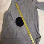 Fenn Wright Manson  Merino Wool Grey Crew Neck Sweater Elbow Patches Size Small Photo 5