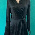 Reformation  Alaine Faux-Wrap Silk Mini Dress Cocktail Party Holiday LBD Size 8 Photo 0