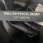 BLANK NYC  Black Vegan Leather 21" Pull On Pencil Straight Skirt Women SZ 6 Photo 3