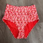 Aerie  High Waist Swim Bottom Bathing Suit Pink Gold Orange Medium Summer Hi-Rise Photo 0