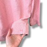 Free People We The Free Pink Casey Ribbed Knit Mock Neck Tunic Longline Sweater Photo 3