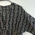 Madewell Bohème Popover 100% Silk Boho V-neck Blouse Size Medium Photo 4