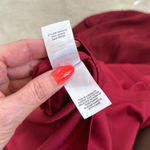 Lulus  Fanciful Flirt Burgundy Satin Cowl Neck Skater Mini Dress Size Small Photo 13