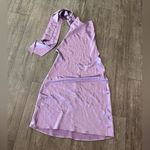 SAU LEE Chic Satin Halter Mini Dress in Lavender Purple Size 10 Photo 5