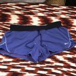 Nike Just Do It Fold over Y2K 2000s Micro Mini Booty Shorts Drawstring Low Rise Basketball Volleyball Purple Black #Retro #Sporty Size L Measurement in pics Size L Photo 2