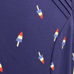 Unique Vintage  x GB Women’s Royal Blue Bomb Pop Print Short Sleeve Dress Size XS Photo 2