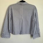 Everlane NEW  Woven PJ Top Blue Stripe Button Down Shirt Cotton Sz XXS Photo 2