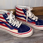 Vans Sk8 Hi Unisex Womens Size 6.5 Men 5 Striped High Top Sneakers USA Patriotic Photo 0