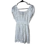 INC International Concepts White Eyelet Embroidery Short Sleeve Mini Dress 10 Photo 5