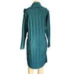Pink Rose  Women Long Sleeve Knitted Open Front Duster Cardigan Green Sz S Photo 3