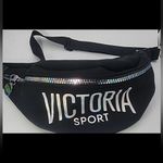 Victoria's Secret NWOT BLACK AND RAINBOW  VICTORIA SPORT FANNY PACK PURSE BAG Photo 2