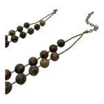 Chico's  Double String Fashion Beaded‎ Earthtones Necklace Extender Chain Clasp​​​ Photo 3