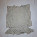 ZARA  Tan Sleeveless Ruffled Blouse Size S Photo 2