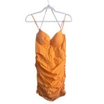 Oh Polly  Orange Gold Chain Halter Mini Dress, New with Tags Photo 2