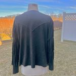 Vocal  Black Fringe Faux Suede Jacket Photo 8