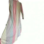 None New Striped button down ladies Size large maxi curved hem dress Photo 6