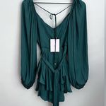 Hello Molly  Sunrise Memories Romper Forest Green long sleeve XS 2 Photo 2