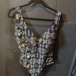 Agua Bendita Juniors  Floral One Piece - Navy Blue with Flowers Photo 0