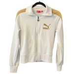 Puma  Track Jacket in White and Gold Sz Small Photo 0