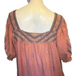 Johnny Was  Aimee Puff Sleeve Peasant Top In Pink Floral embroidered Size Small. Photo 5