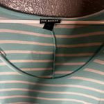 Joe Boxer Medium Teal White Striped T-Shirt Dress Casual Comfy Photo 1