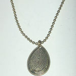 Brass Gold Tone Lightweight Teardrop Pendant Necklace Photo 0