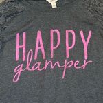 Arizona Jeans Arizona Jean Co. Happy Glamper Sweatshirt Peek Lace Shoulder XL Photo 4