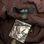 Ellos Puffer Coat Hooded Faux Fur Trim Water Resistant Pockets Burgundy Size 28 Red Photo 3