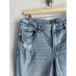 American Eagle American‎ Eagle Jeans Women's 12 90s Low Rise Skinny Kick Stretch Denim Raw Hem Photo 3