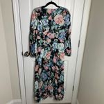 Anthropologie OPT  Floral Maxi Dress Long Sleeve Black Romantic Spring Dress Sz M Photo 5