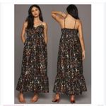 Hutch  Olani Dress Womens 2XL Black Floral Maxi Bow Front Smocked Back Pockets Photo 1