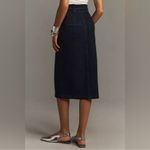 Anthropologie Pilcro for Dark Wash The Arden Midi Denim Double Waist Skirt Photo 1
