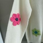Boutique  crochet flower cream sweater  Photo 5
