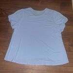 J.Jill Blue Linen Cold Shoulder Short Sleeve Stretch Blouse Top Casual Size 2X Photo 4