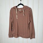 ALBION FIT Albion Hooded Pullover Terracotta Stripe Sz M 491 Photo 7