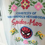 Boxlunch Marvel Spider-Man Floral Cross-Stitch Womens T-Shirt - Exclusive - LG Photo 2