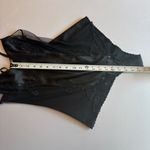 Victoria's Secret VICTORIA’S SECRET Y2K Lace Mesh & Satin Black One Piece Teddy‎ Like New Sz Small Photo 8