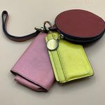 Fossil A Very Rare Women's Rio Leather Pouch Wristlet Keychain Trio Of Cuteness Photo 2