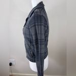American Eagle Outfitters Plaid Cropped Moto Lined Jacket Size Small Photo 3
