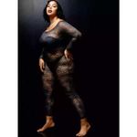 Torrid Betsey Johnson x Black Sheer Stretch Lace Catsuit Bodysuit 4 4X New NWT Photo 0