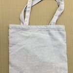 Light Blue Tote Bag with 'Hello!' Embroidery Gray Photo 1