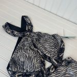 Camille La Vie NWT  Animal Print Sequin Halter Open Back Maxi Dress Size 4 Photo 7