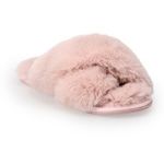 LC Lauren Conrad NWT  Women's Faux Fur Slide Slippers Pink Size 7-8 Photo 0
