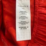 Sandro Azelie Silk-blend Red Satin-Jacquard Mini Dress Photo 11