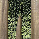 Nike Pro Dri Fit Neon Green Black Animal Print Tight Leggings M NWOT Photo 0